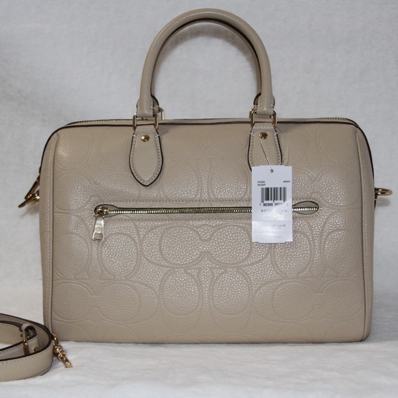 NWT COACH Rowan Large Satchel Bag In Signature Leather - Picture 3 of 6